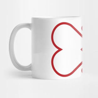 Hearts Butterfly Red Mug